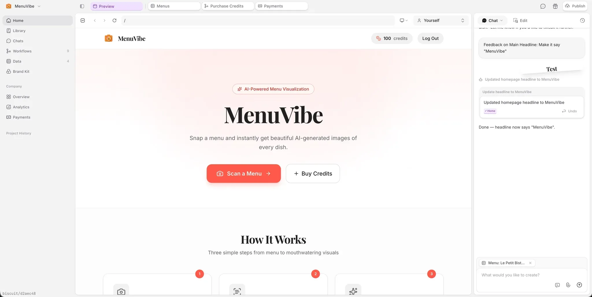 Vibe-coding MenuGen in one shot
